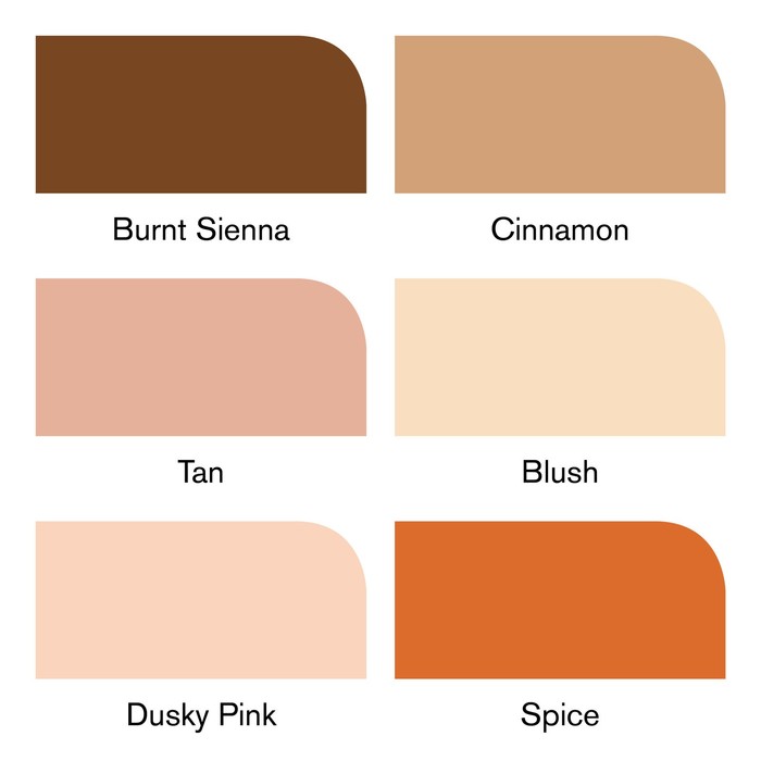 Маркер худож набор W&N Promarker 6цв (2 ст: пулевид/скош) оттенки кожи new