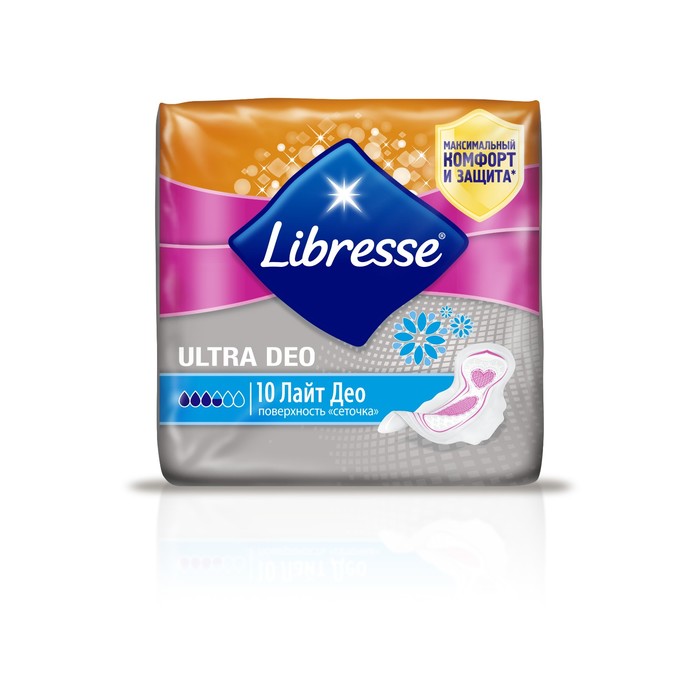 Гигиенические прокладки Libresse Ultra Light Deo с поверхностью "сеточка", 10 шт