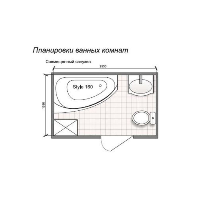 Ванна акриловая DOMANI-SPA Style 160 L, левая