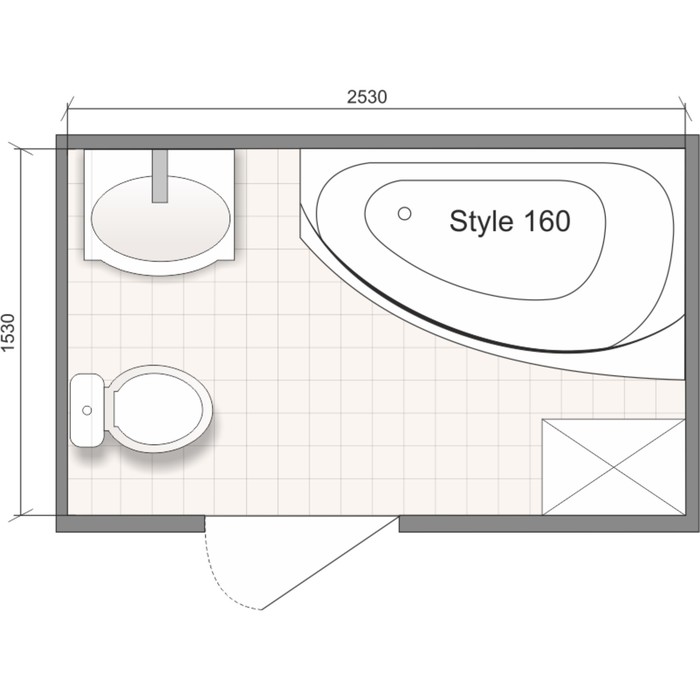 Ванна акриловая DOMANI-SPA Style 160 R, правая