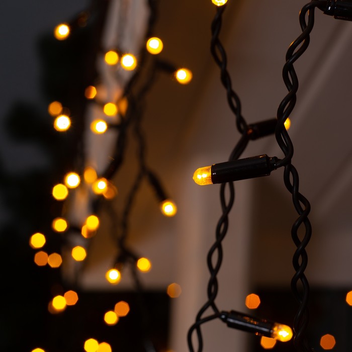 БАХРОМА уличная, УМС, Ш:3м, В:0.6м, Н.Т. 3W LED(IP65-O)-160-220V, ЖЕЛТЫЙ