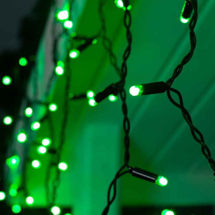 БАХРОМА уличная, УМС, Ш:3м, В:0.6м, Н.Т. 3W LED(IP65-O)-160-220V, ЗЕЛЕНЫЙ