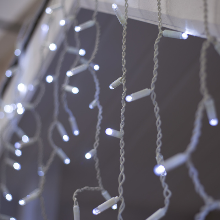 БАХРОМА уличная, УМС, Ш:3м, В:0.9м, Н.Б. 3W LED(IP65-O)-232-220V, БЕЛЫЙ