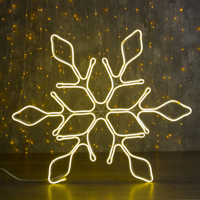 Фигура неоновая "Снежинка" 67х67 см, 720 LED, 220V, ТЕПЛЫЙ-БЕЛЫЙ