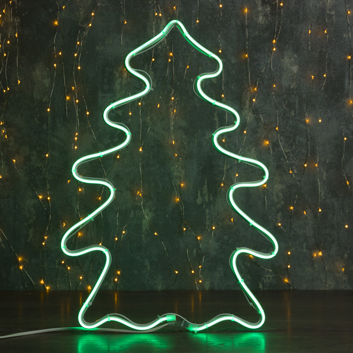 Фигура неоновая "Елочка" 50х34 см, 240 LED, 220V, ЗЕЛЕНЫЙ