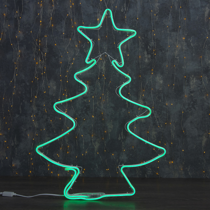 Фигура неоновая "Елочка" 70х45 см, 360 LED, 220V, ЗЕЛЕНЫЙ