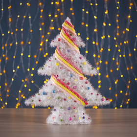 

Фигура текстиль "Ёлка с шариками", 15 LED, 48х39 см, от батареек (не в компл)