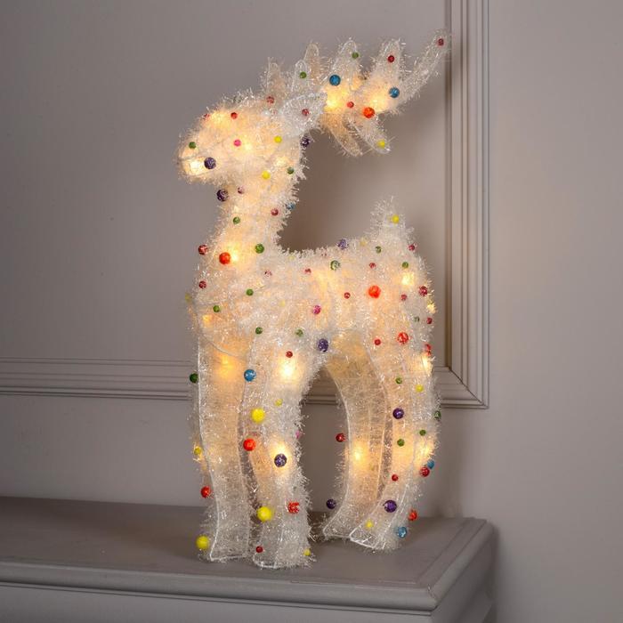 Фигура новогодняя "Олень с шариками", 25 LED, от батареек (не в компл)