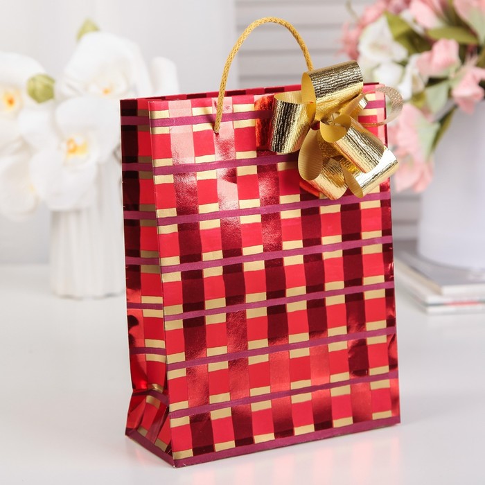 Пакет подарочный, "Праздничный", 21,5 х 16 х 7 см