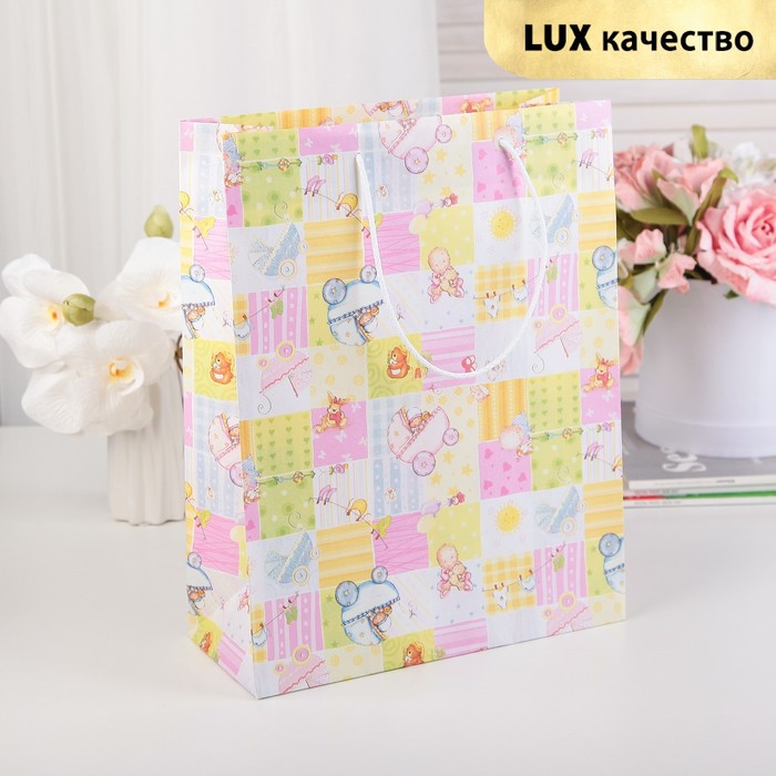 Пакет подарочный, &quot;Детский&quot;, 35 х 27 х 12 см