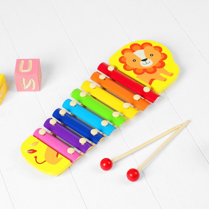 Музыкальная игрушка "Металлофон. Лев", 8 тонов
