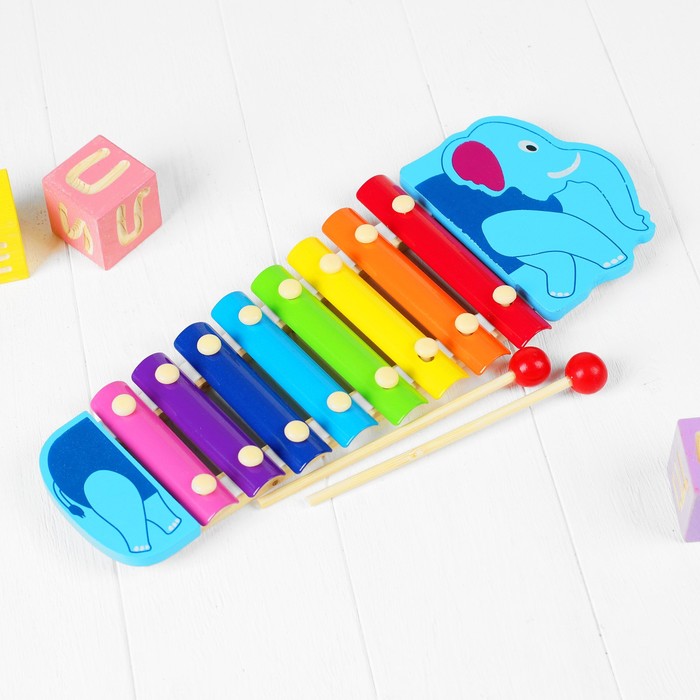 Музыкальная игрушка "Металлофон. Слоник", 8 тонов