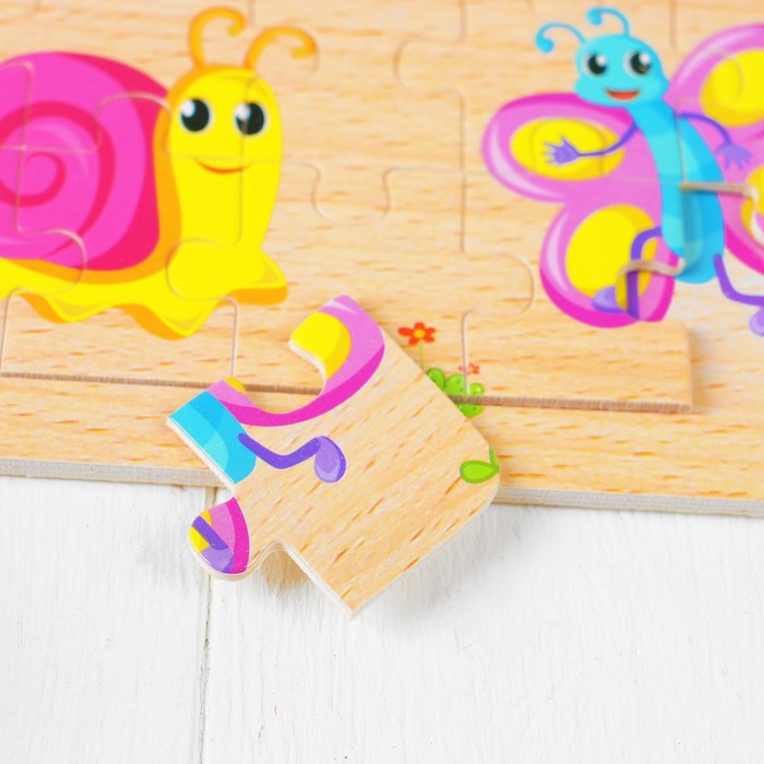 Пазл "Весёлые насекомые"