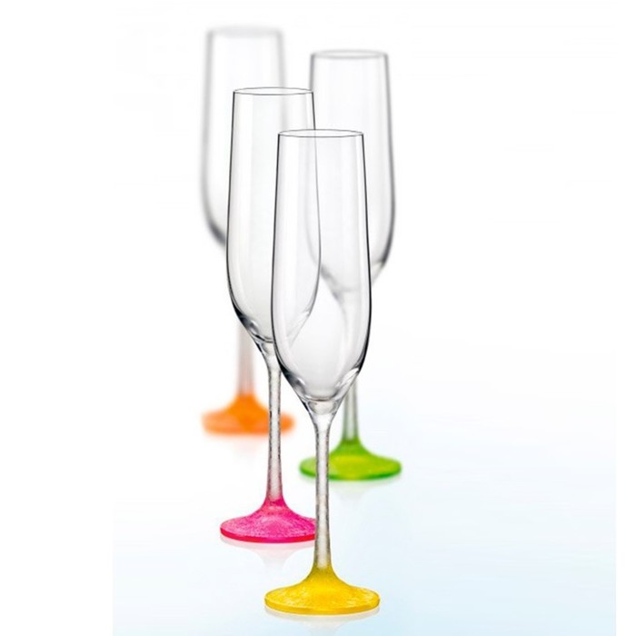 Набор бокалов для шампанского «Виола», 190 мл, 6 шт