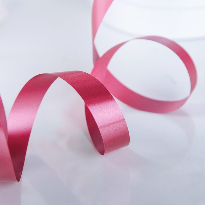 Лента декоративная "Сенсация", черешня, 19 мм х 100 м