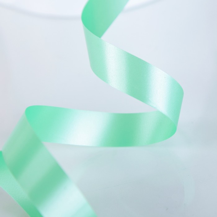 Лента декоративная "Сенсация", светло-зеленая, 19 мм х 100 м