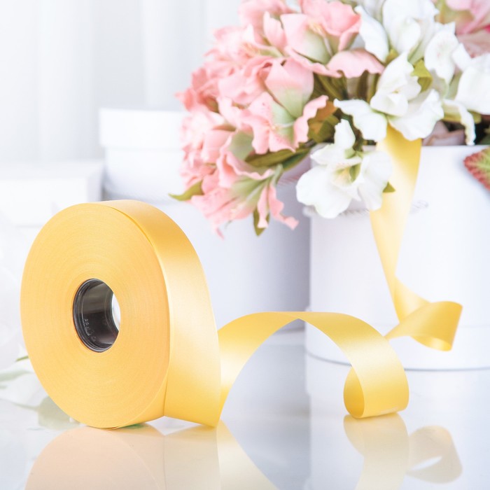 Лента декоративная "Сенсация", золотая, 30 мм х 100 м