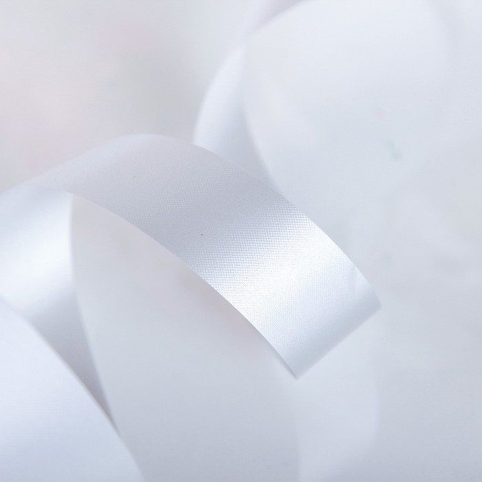 Лента декоративная "Сенсация", серебряная, 30 мм х 100 м