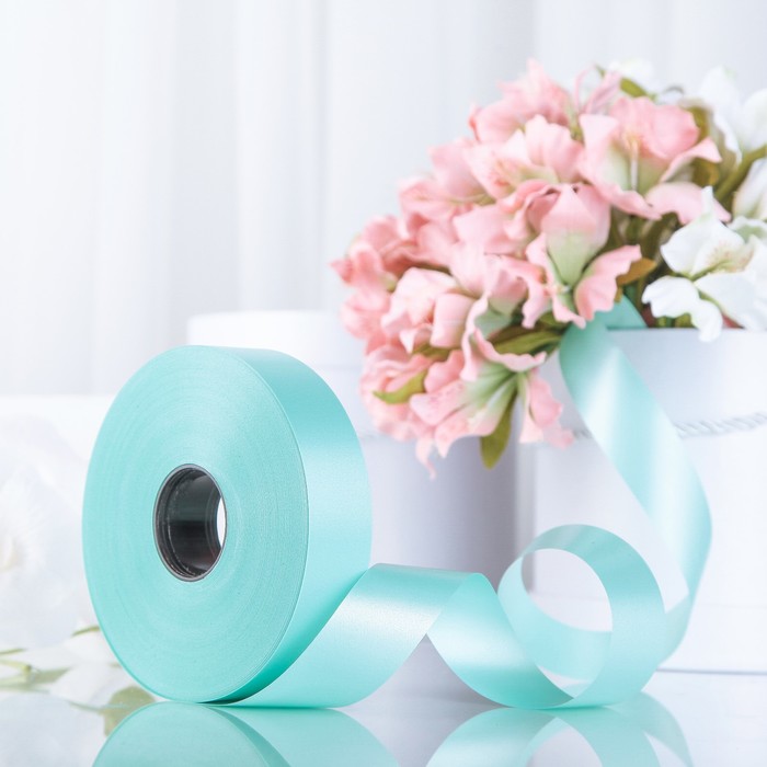 Лента декоративная "Сенсация", светло-бирюзовый, , 30 мм х 100 м