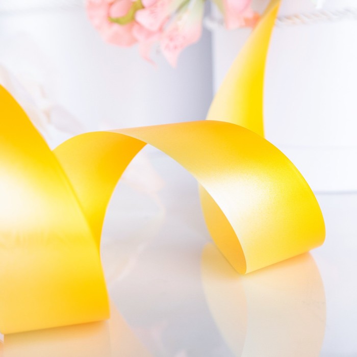 Лента декоративная "Слияние", переход цвета, песочно-золотая, 48 мм х 100 м