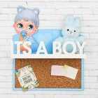 Настенная полка с пробковой доской "Its a boy"