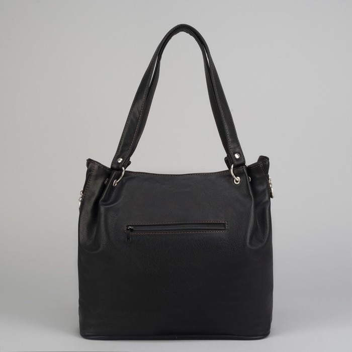 Сумка женская, отдел с перегородкой на молнии, наружный карман, цвет чёрный