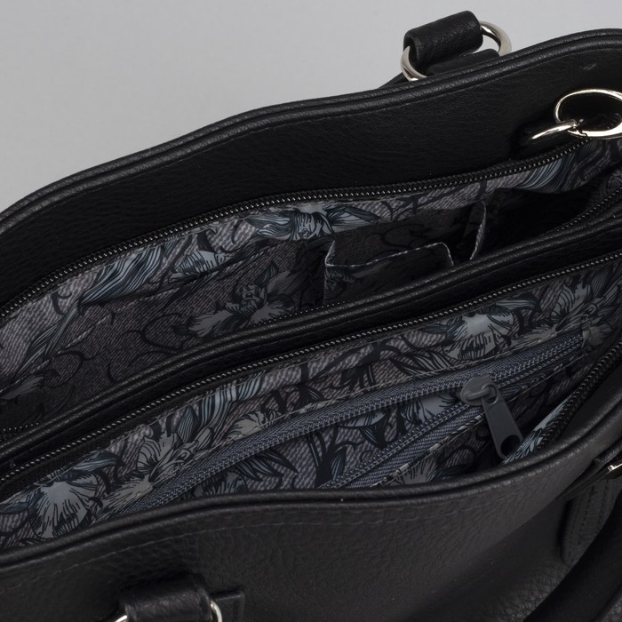 Сумка женская, отдел на молнии, цвет чёрный