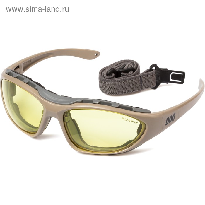 Очки открытые DOG Expert 2103 янтарные покрытие от царапин и запотевания очки защитные открытые delta plus egon желтые с защитой от запотевания и царапин