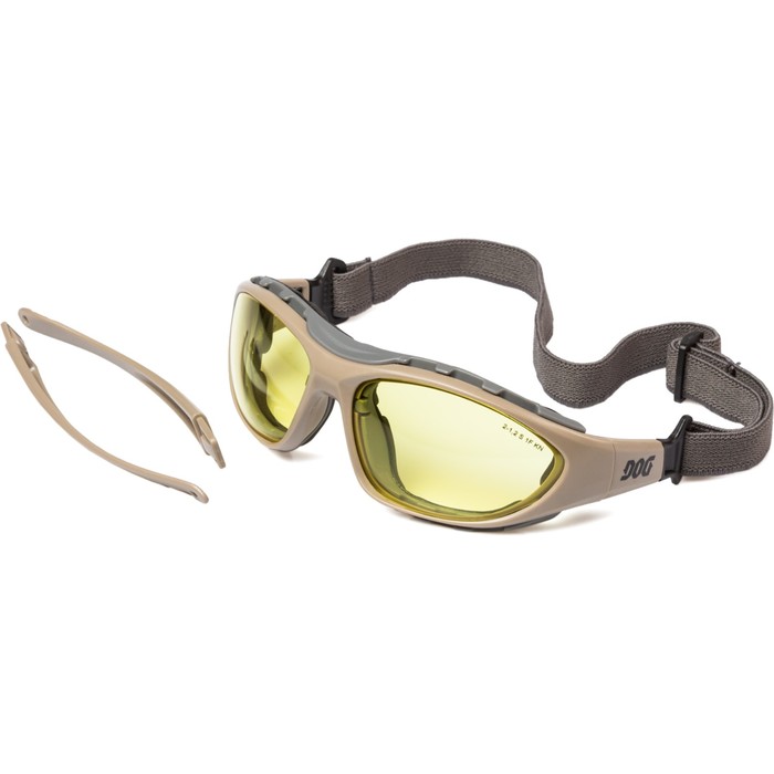 Очки открытые DOG Expert 2103 янтарные покрытие от царапин и запотевания