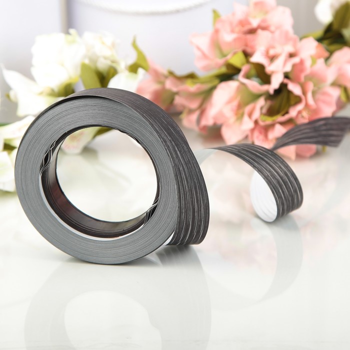 Рафия, двухцветная, черно-белая, 25 мм х (50 м + 50 м), набор