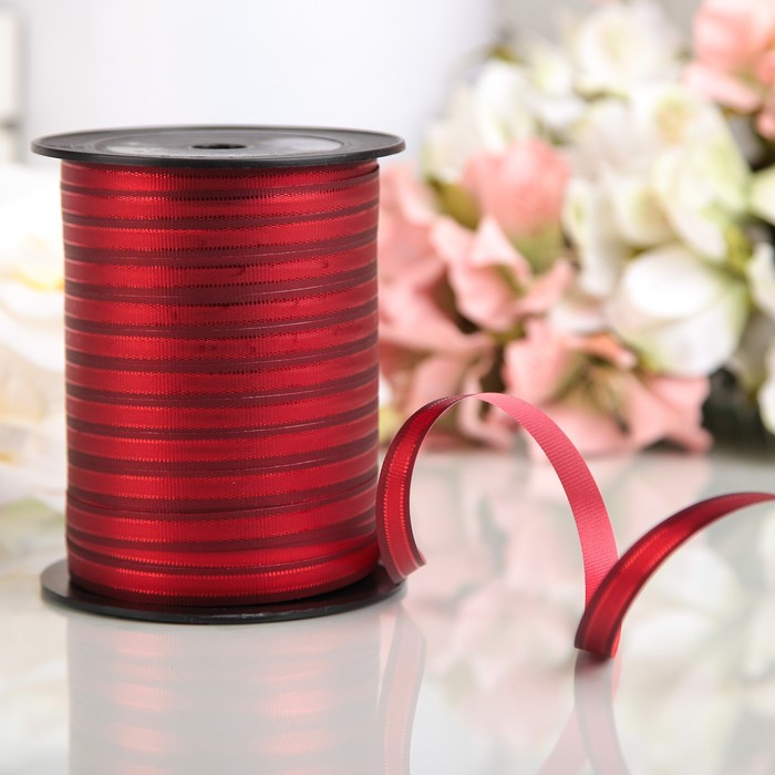 Лента декоративная DIPLOMAT reflex, красно-бордовая, 10 мм х 150 м