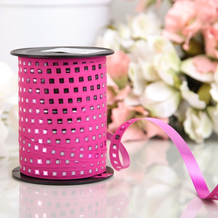 Лента декоративная BOSTON reflex, розовый, 10 мм х 150 м