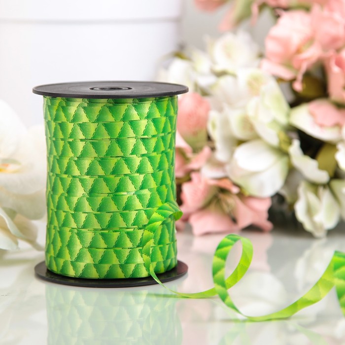 Лента декоративная &quot;Наппа&quot;, салатовый, 10 мм х 250 м