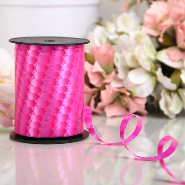 Лента декоративная &quot;Наппа&quot;, розовый, 10 мм х 250 м