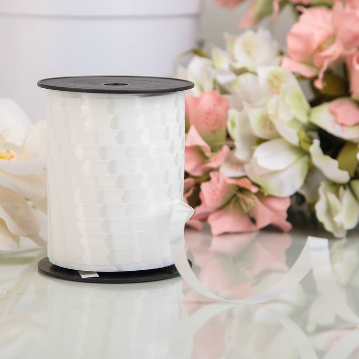 Лента декоративная &quot;Наппа&quot;, белый, 10 мм х 250 м