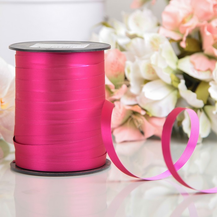 Лента декоративная &quot;Шелк&quot;, металлизированная, лавандовая, 10 мм х 250 м