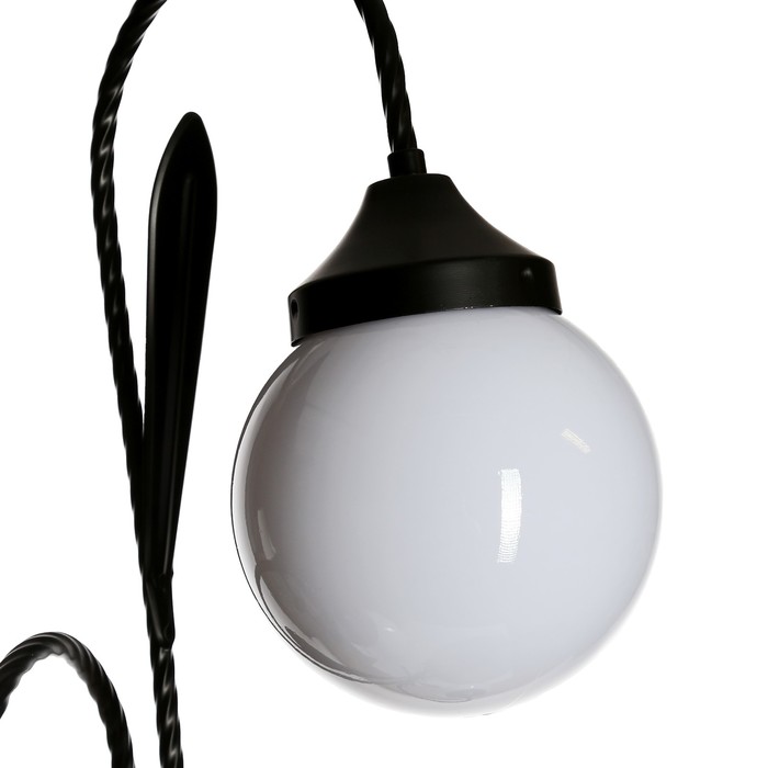 Светильник напольный со столиком "Белые шары" Е27 3х40W 174х38х54 см