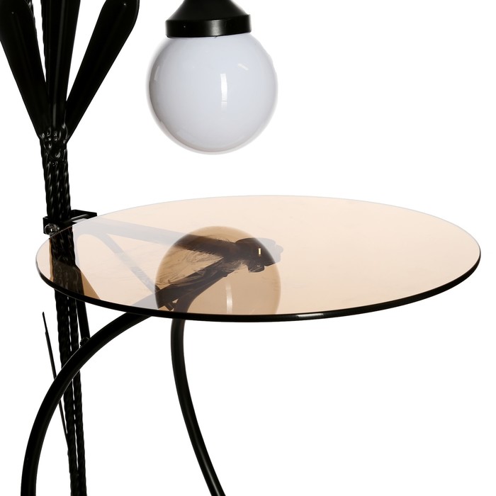 Светильник напольный со столиком "Белые шары" Е27 3х40W 174х38х54 см