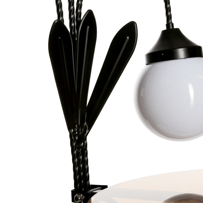 Светильник напольный со столиком "Белые шары" Е27 3х40W 174х38х54 см