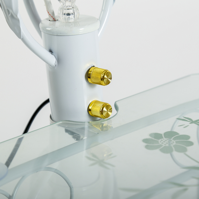 Светильник напольный со столиком и часами LED "Акито" Е27 3х40W белый 163х60х36,5 см