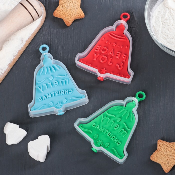 Форма для печенья двухсторонняя "Колокольчик" 10х6,5х2 см