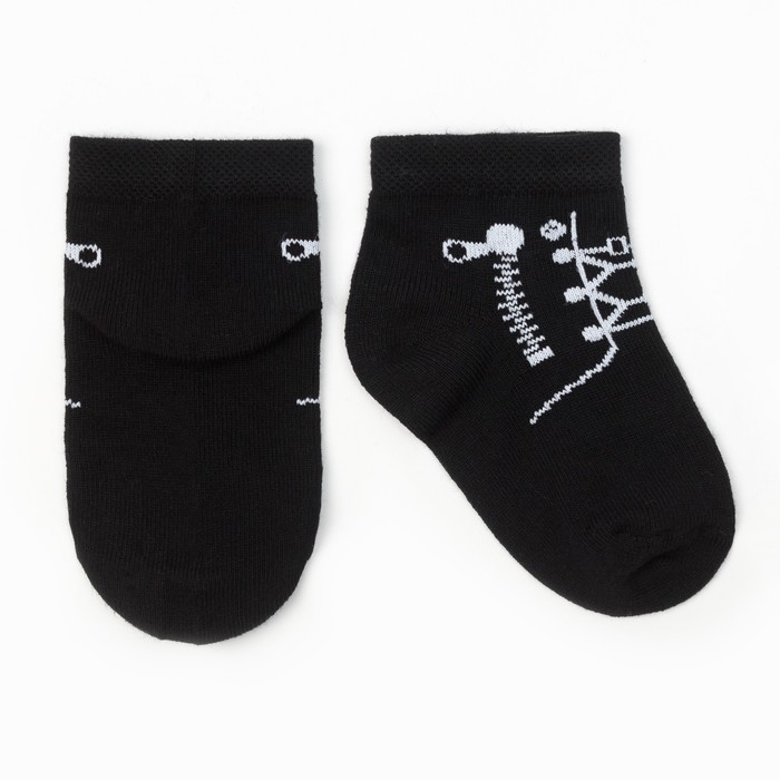 Носки Крошка Я "Байкер" 10-12 см, чёрный