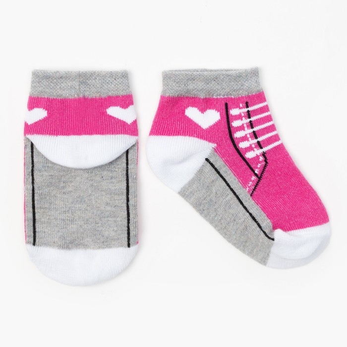 Носки Крошка Я "Кеды" 12-14 см, розовый