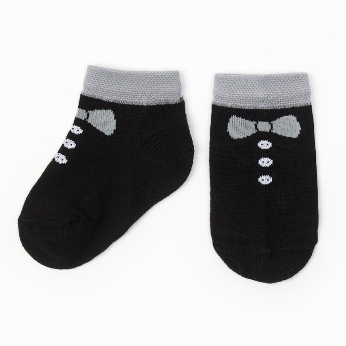 Носки Крошка Я "Смокинг" 6-8 см, чёрный