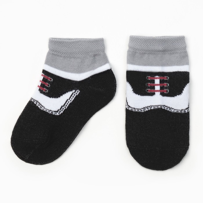 Носки Крошка Я "Туфли мужские" 6-8 см, чёрный