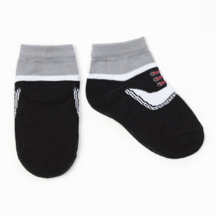 Носки Крошка Я "Туфли мужские" 10-12 см, чёрный