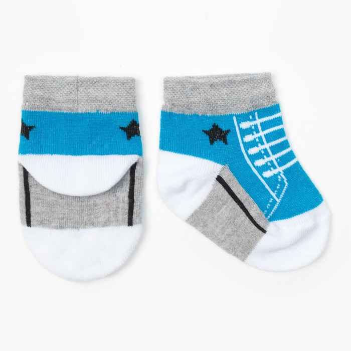 Носки Крошка Я "Кроссовки" 10-12 см, голубой