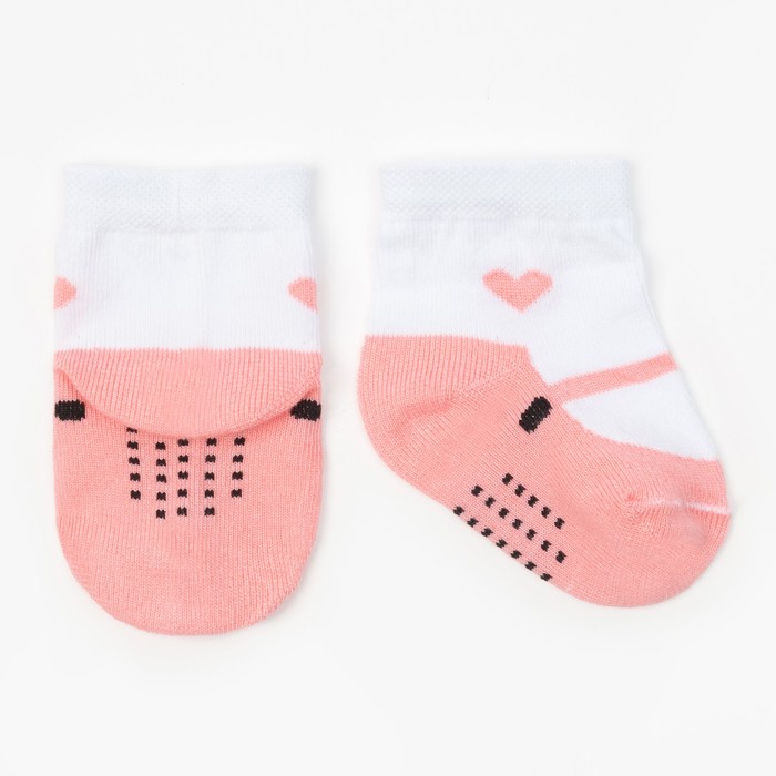 Носки Крошка Я "Туфельки" 6-8 см, белый