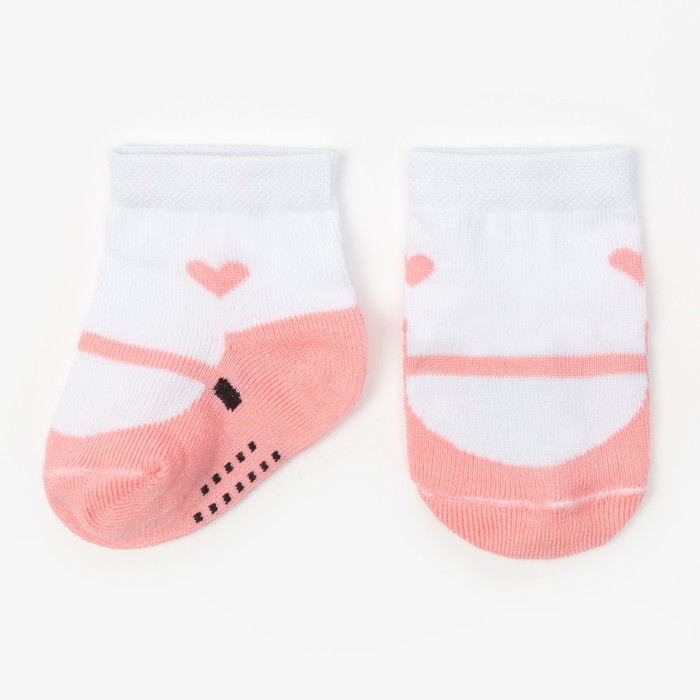 Носки Крошка Я "Туфельки" 8-10 см, белый