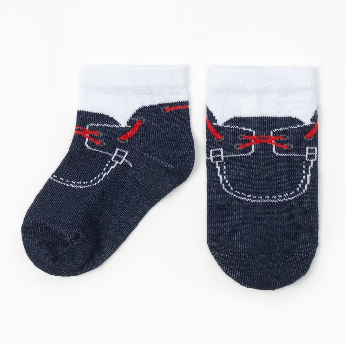 Носки Крошка Я "Ботиночки" 12-14 см, синий